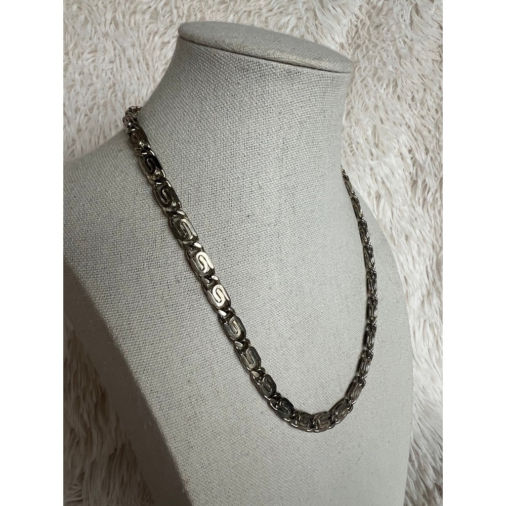 S-Link Chain‎ Necklace 17" Silver Tone Polished Bold Interlocking